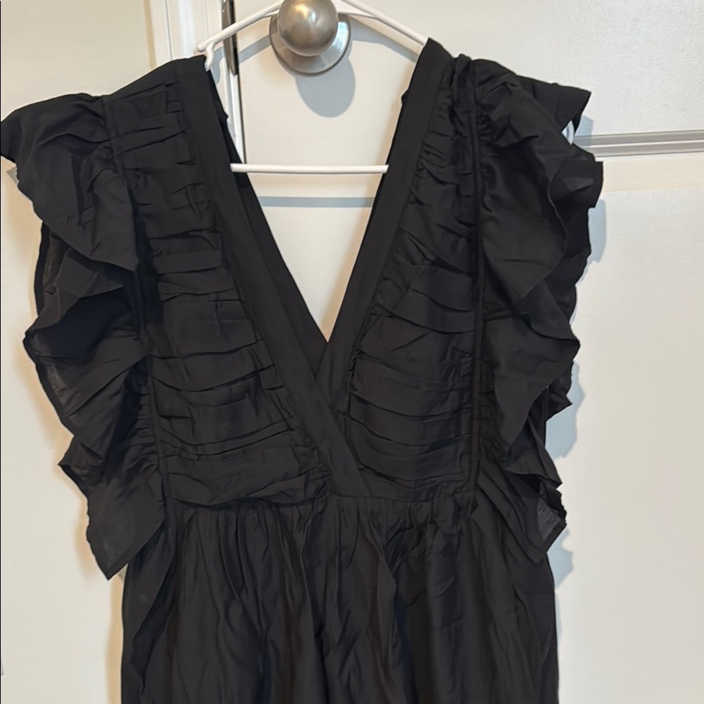 Elegant Black Ruffled Dress